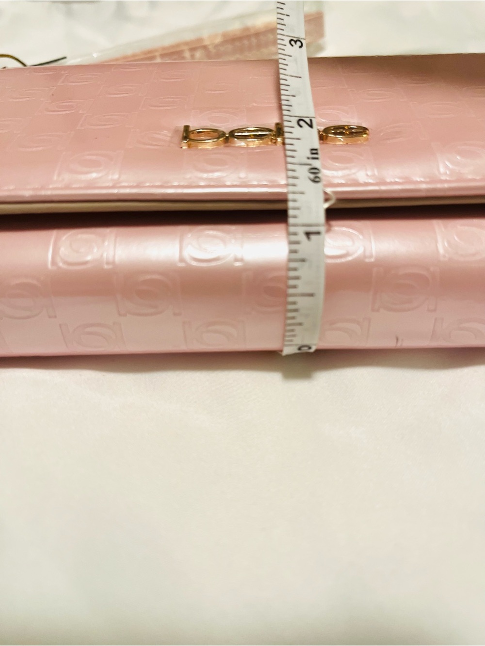 Bebe Blush Pink Patent Embossed Wristlet Wallet - NWT - Picture 12 of 12